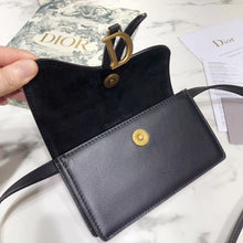 Load image into Gallery viewer, Dior Black Calfskin Saddle Belt Bag
