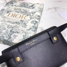 Load image into Gallery viewer, Dior Black Calfskin Saddle Belt Bag
