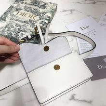 Load image into Gallery viewer, Dior White Calfskin Saddle Belt Bag
