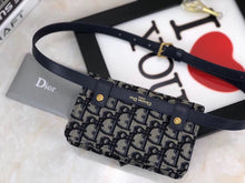 Load image into Gallery viewer, Dior Blue Oblique Saddle Belt Bag
