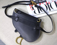 Load image into Gallery viewer, Dior Saddle Belt Bag In Black Smooth Calfskin

