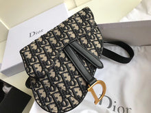 Load image into Gallery viewer, Dior Saddle Belt Bag In Blue Oblique Canvas
