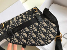 Load image into Gallery viewer, Dior Saddle Belt Bag In Blue Oblique Canvas
