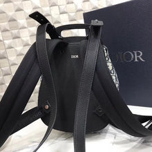 Load image into Gallery viewer, Dior Mini Saddle Backpack In Blue Oblique Jacquard
