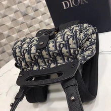 Load image into Gallery viewer, Dior Mini Saddle Backpack In Blue Oblique Jacquard

