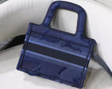 Load image into Gallery viewer, Dior Mini Book Tote Bag In Blue Camouflage Canvas
