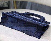 Load image into Gallery viewer, Dior Mini Book Tote Bag In Blue Camouflage Canvas
