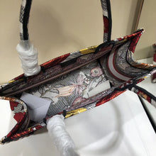 Load image into Gallery viewer, Dior Small Book Tote Bag In Red Phoenix Canvas
