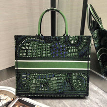 Load image into Gallery viewer, Dior Book Tote Dior Bag In Green Animals Embroidered Canvas

