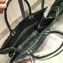 Load image into Gallery viewer, Dior Book Tote Dior Bag In Green Animals Embroidered Canvas
