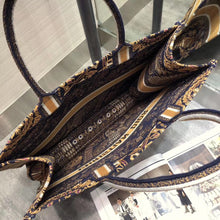 Load image into Gallery viewer, Dior Book Tote Bag In Orange Animals Embroidered Canvas
