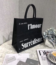 Load image into Gallery viewer, Dior Surrealism Book Tote In Black Printed Calfskin
