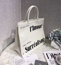 Load image into Gallery viewer, Dior Surrealism Book Tote In White Printed Calfskin
