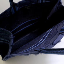 Load image into Gallery viewer, Dior Book Tote Bag In Blue Camouflage Embroidered Canvas
