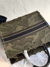 Load image into Gallery viewer, Dior Book Tote Bag In Green Camouflage Embroidered Canvas
