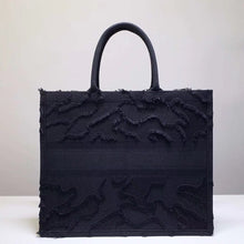Load image into Gallery viewer, Dior Book Tote Bag In Black Camouflage Embroidered Canvas

