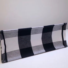 Load image into Gallery viewer, Dior Book Tote Bag In White/Black Check Embroidered Canvas
