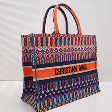 Load image into Gallery viewer, Dior Book Tote In Multi-coloured Embroidered Canvas
