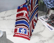 Load image into Gallery viewer, Dior Book Tote Bag In French Flag Embroidered Canvas
