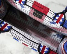 Load image into Gallery viewer, Dior Book Tote Bag In French Flag Embroidered Canvas
