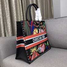 Load image into Gallery viewer, Dior Book Tote In Multicolor Earth Element Hand-painted
