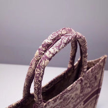 Load image into Gallery viewer, Dior Burgundy Book Tote Toile De Jouy Bag
