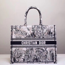 Load image into Gallery viewer, Dior Book Tote Bag In Toile de Jouy Carnivora Motif
