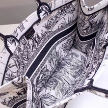 Load image into Gallery viewer, Dior Book Tote Bag In Toile de Jouy Carnivora Motif
