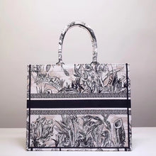 Load image into Gallery viewer, Dior Book Tote Bag In Toile de Jouy Carnivora Motif
