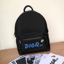 Load image into Gallery viewer, Dior X Kaws Black Nylon Backpack With Blue Dior logo

