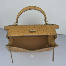 Load image into Gallery viewer, Hermes Kelly 32cm Ostrich Vein 6108 Apricot Golden

