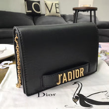 Load image into Gallery viewer, Dior Black JAdior Wallet On Chain Pouch
