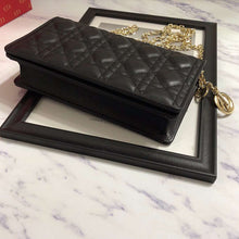 Load image into Gallery viewer, Dior Lady Dior Clutch With Chain In Black Lambskin
