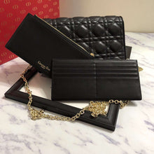Load image into Gallery viewer, Dior Lady Dior Clutch With Chain In Black Lambskin
