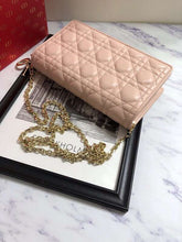 Load image into Gallery viewer, Dior Lady Dior Clutch With Chain In Nude Lambskin
