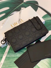 Load image into Gallery viewer, Dior Lady Dior Ultra Black Clutch With Chain
