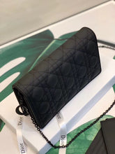 Load image into Gallery viewer, Dior Lady Dior Ultra Black Clutch With Chain
