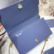 Load image into Gallery viewer, Dior Lady Dior Clutch With Chain In Denim Blue Patent
