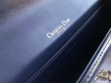 Load image into Gallery viewer, Dior Lady Dior Clutch With Chain In Indigo Blue Patent
