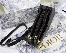 Load image into Gallery viewer, Dior Saddle Trio Pouch With Strap In Black Calfskin

