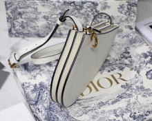 Load image into Gallery viewer, Dior Saddle Trio Pouch With Strap In White Calfskin

