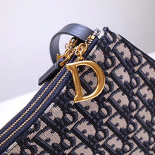 Load image into Gallery viewer, Dior Saddle Trio Pouch With Strap In Blue Oblique Canvas
