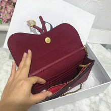Load image into Gallery viewer, Dior Bordeaux Calskin Saddle Chain Clutch
