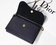 Load image into Gallery viewer, Dior Black Calskin Saddle Chain Clutch
