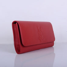 Load image into Gallery viewer, Yves Saint Laurent Lady Lambskin Leather Purse Red 39321
