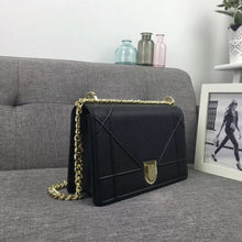 Load image into Gallery viewer, Dior Diorama Flap Bag In Noir Grained Calfskin

