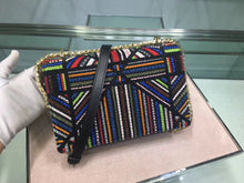 Load image into Gallery viewer, Dior Diorama Canvas Bag Embroidered With Multi-coloured Stripes
