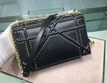 Load image into Gallery viewer, Dior Diorama Bag In Black Eyelets Lambskin
