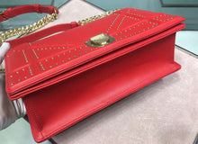 Load image into Gallery viewer, Dior Diorama Bag In Red Eyelets Lambskin

