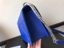 Load image into Gallery viewer, Dior Diorama Flap Bag In Blue Grained Calfskin
